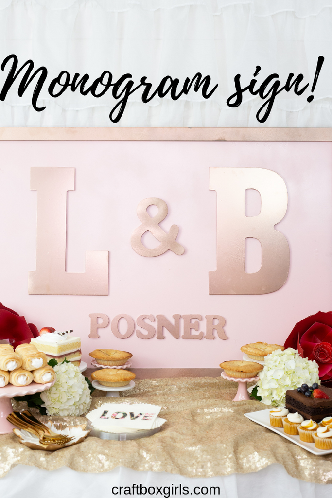 DIY Monogram Wedding Sign