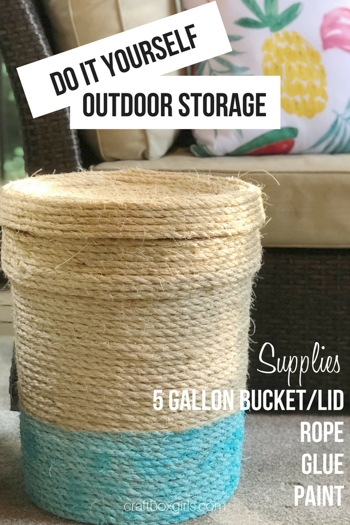 DIY Outdoor Rope Storage Bucket