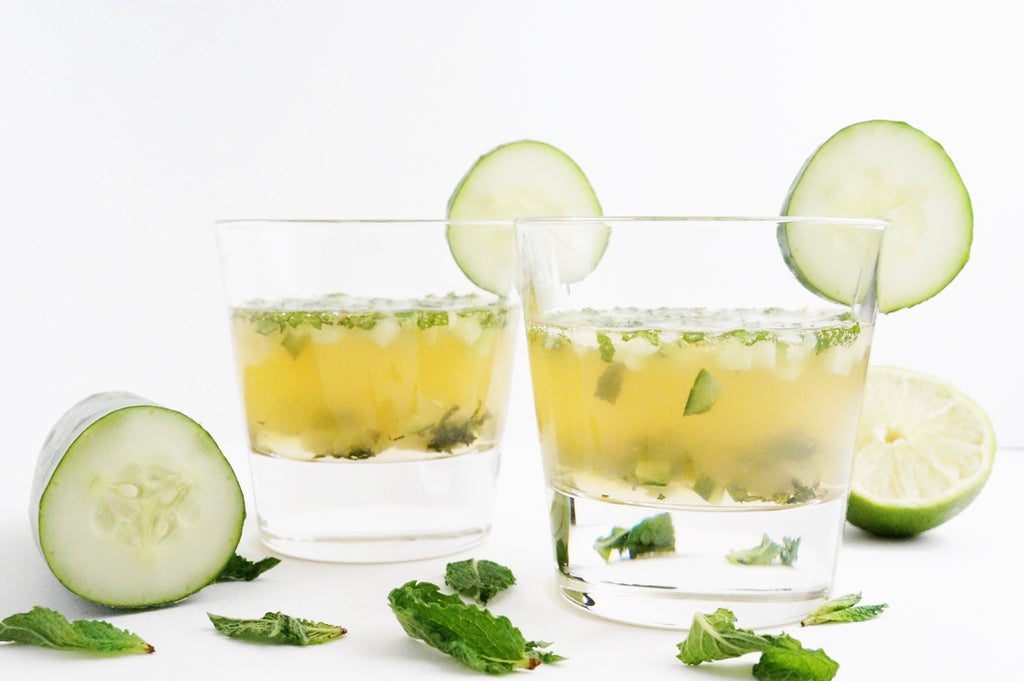 Cucumber Whiskey Smash Cocktail