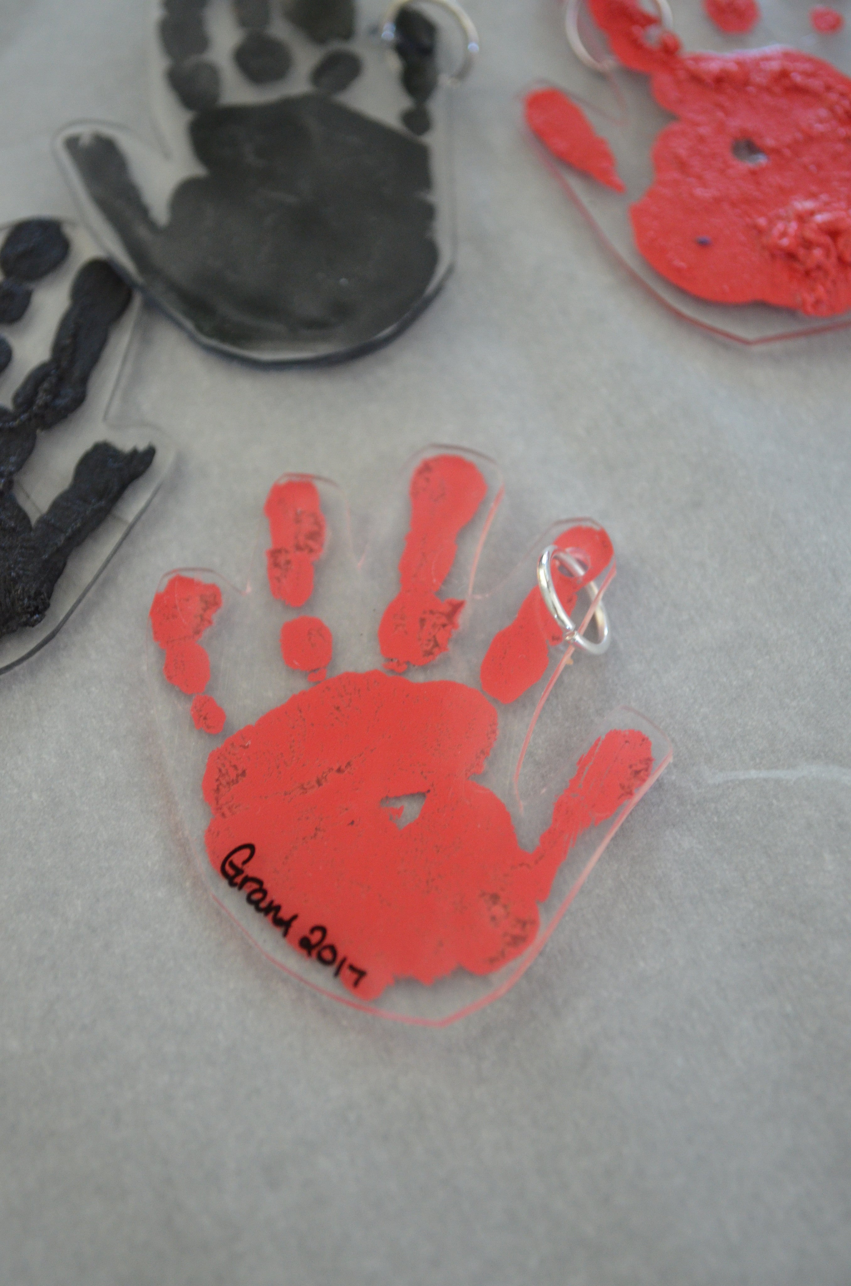 DIY Handprint Keychain 