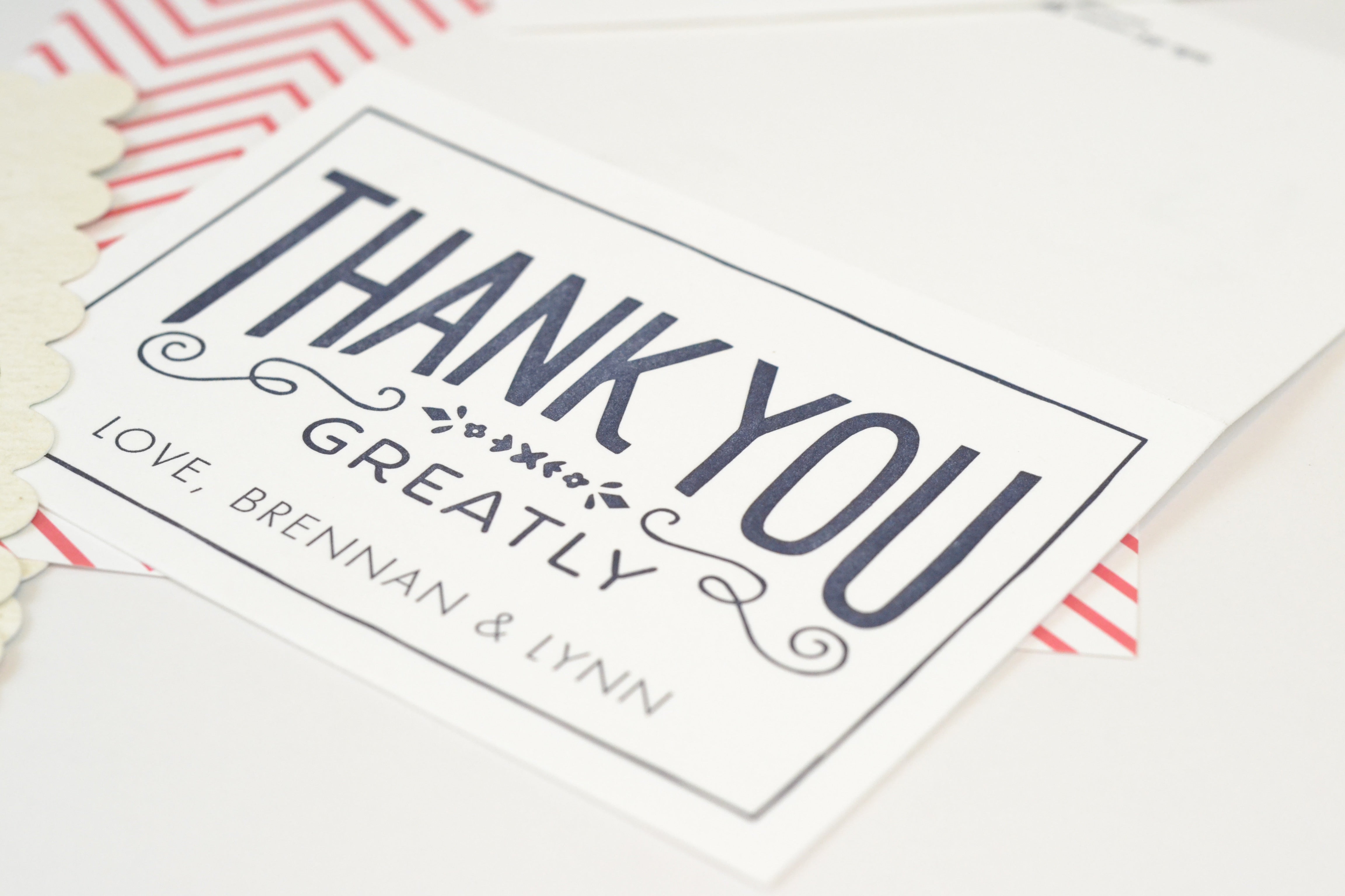 Letter Press Thank You Notes