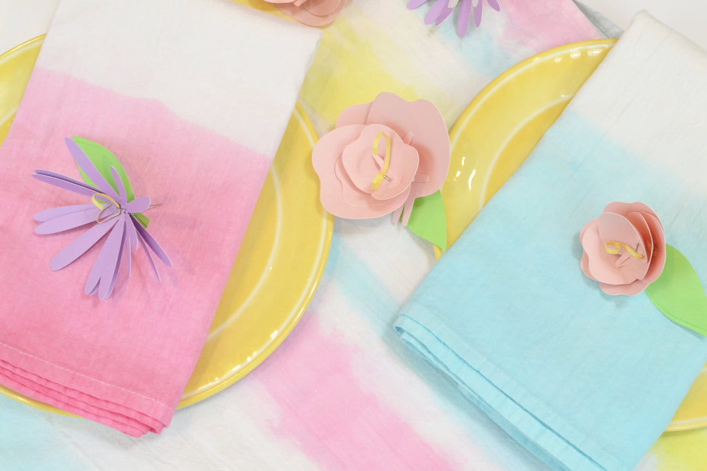 DIY Ombre Linen Napkins