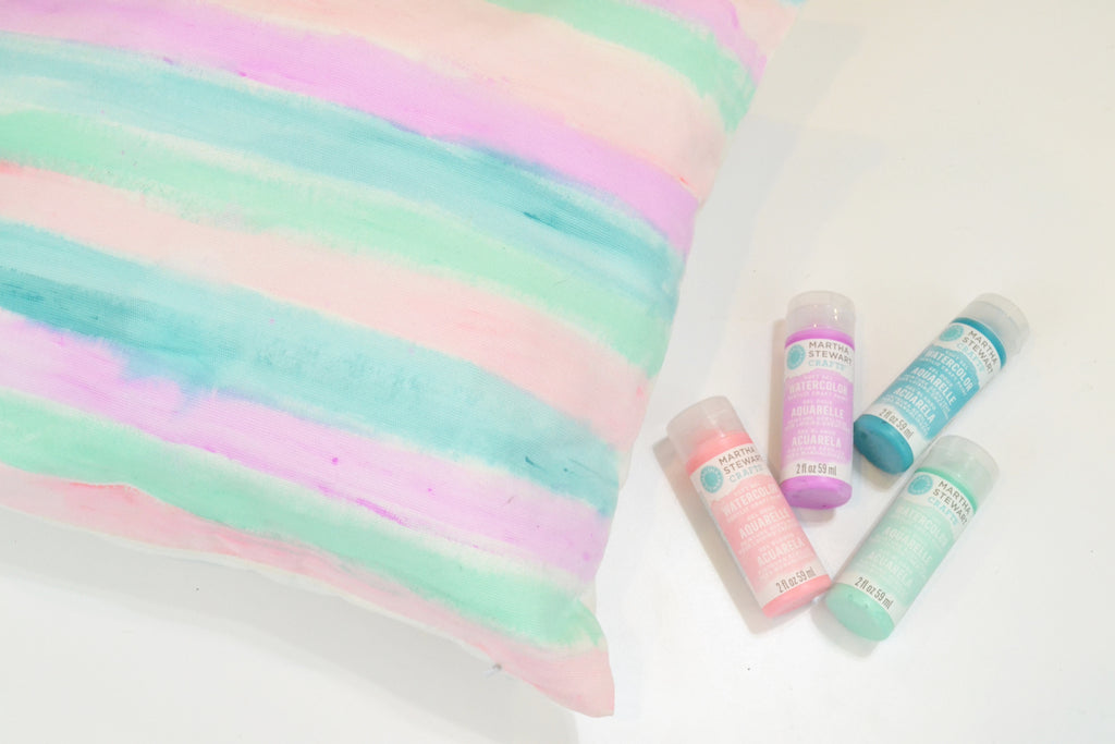 DIY Watercolor Pillow