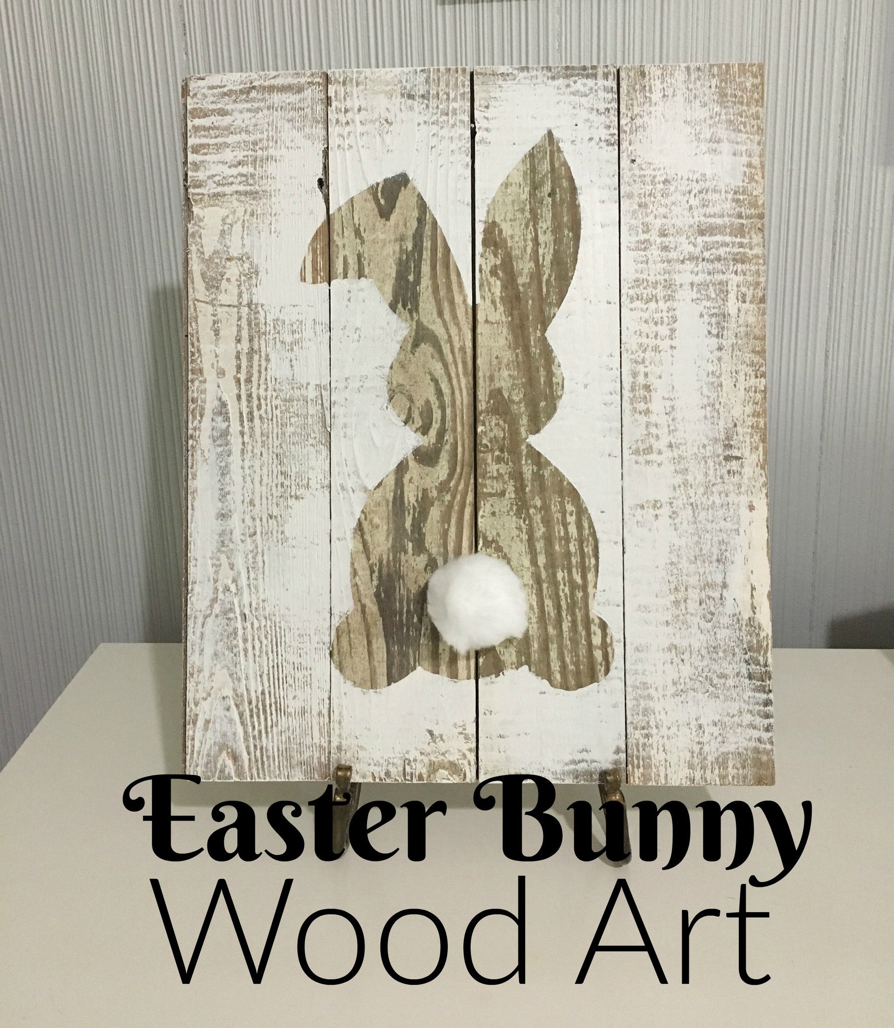 Easter Bunny Wood Art