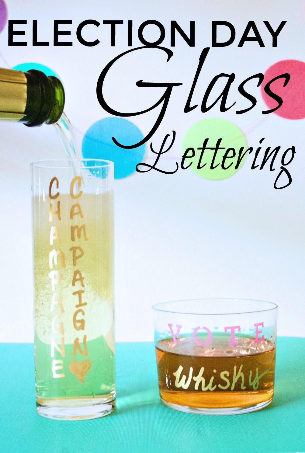 Election Day Glass Lettering