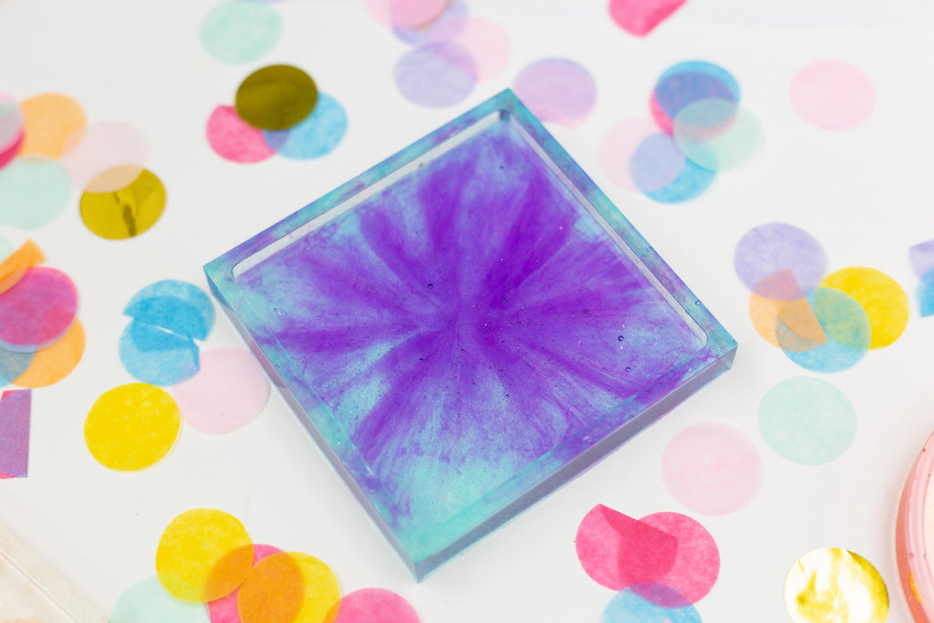 Alcohol Ink and Epoxy Coasters