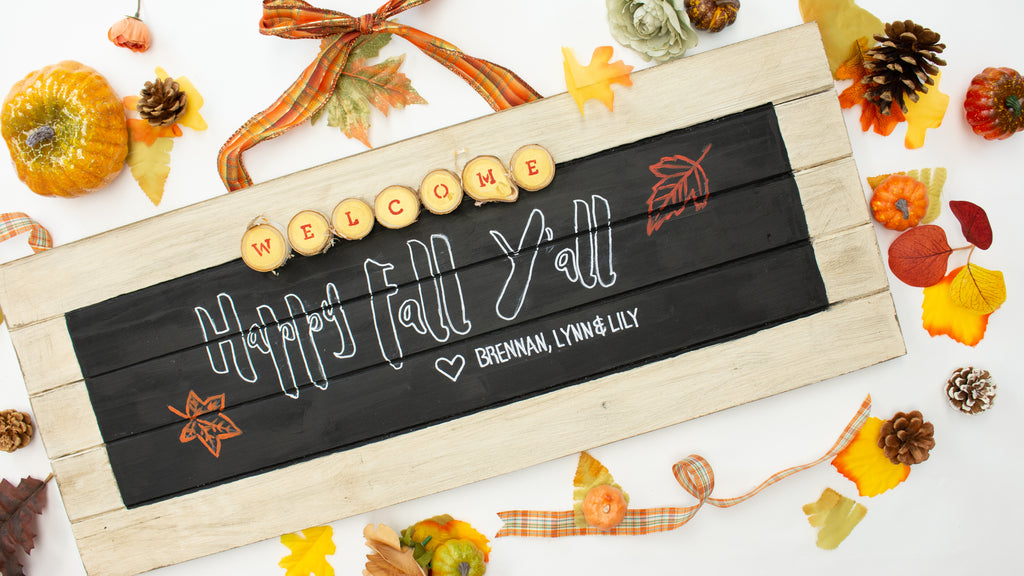 DIY Fall Front Door Sign - Testors Crafternoons