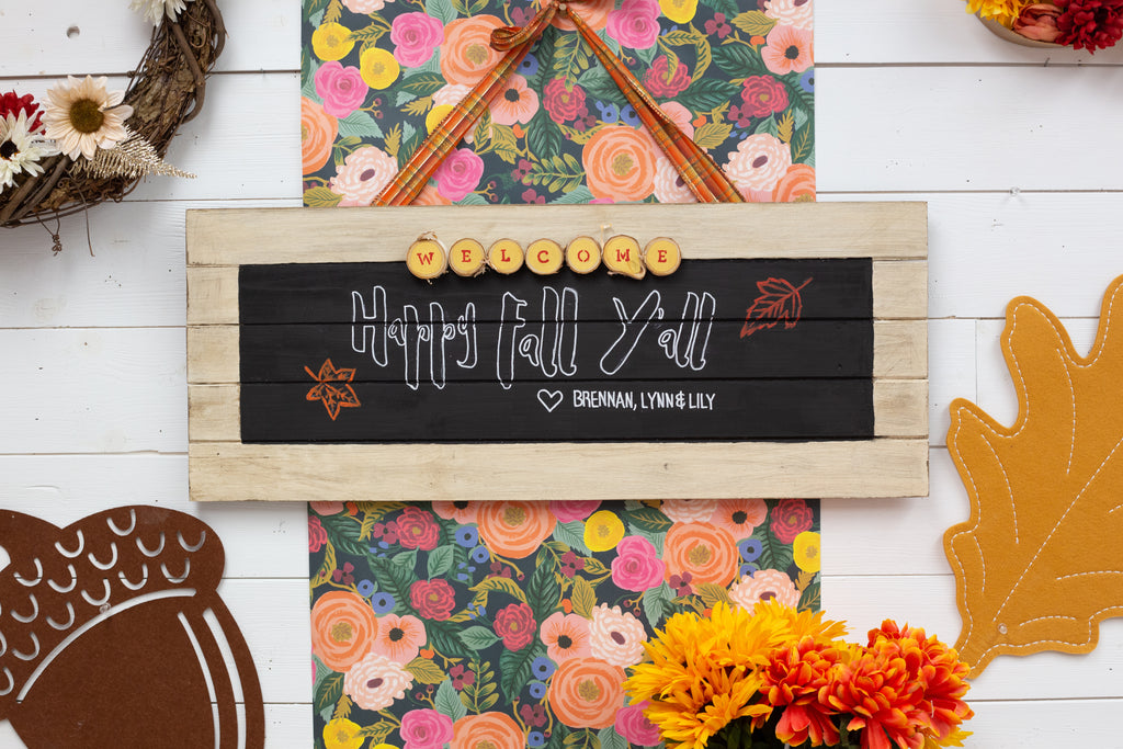 DIY Personalize Fall Front Door Sign - Testors Crafternoons
