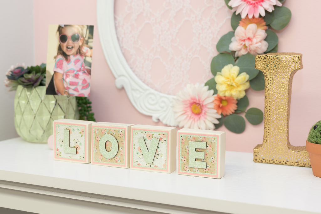 DIY Wood Block Love Sign