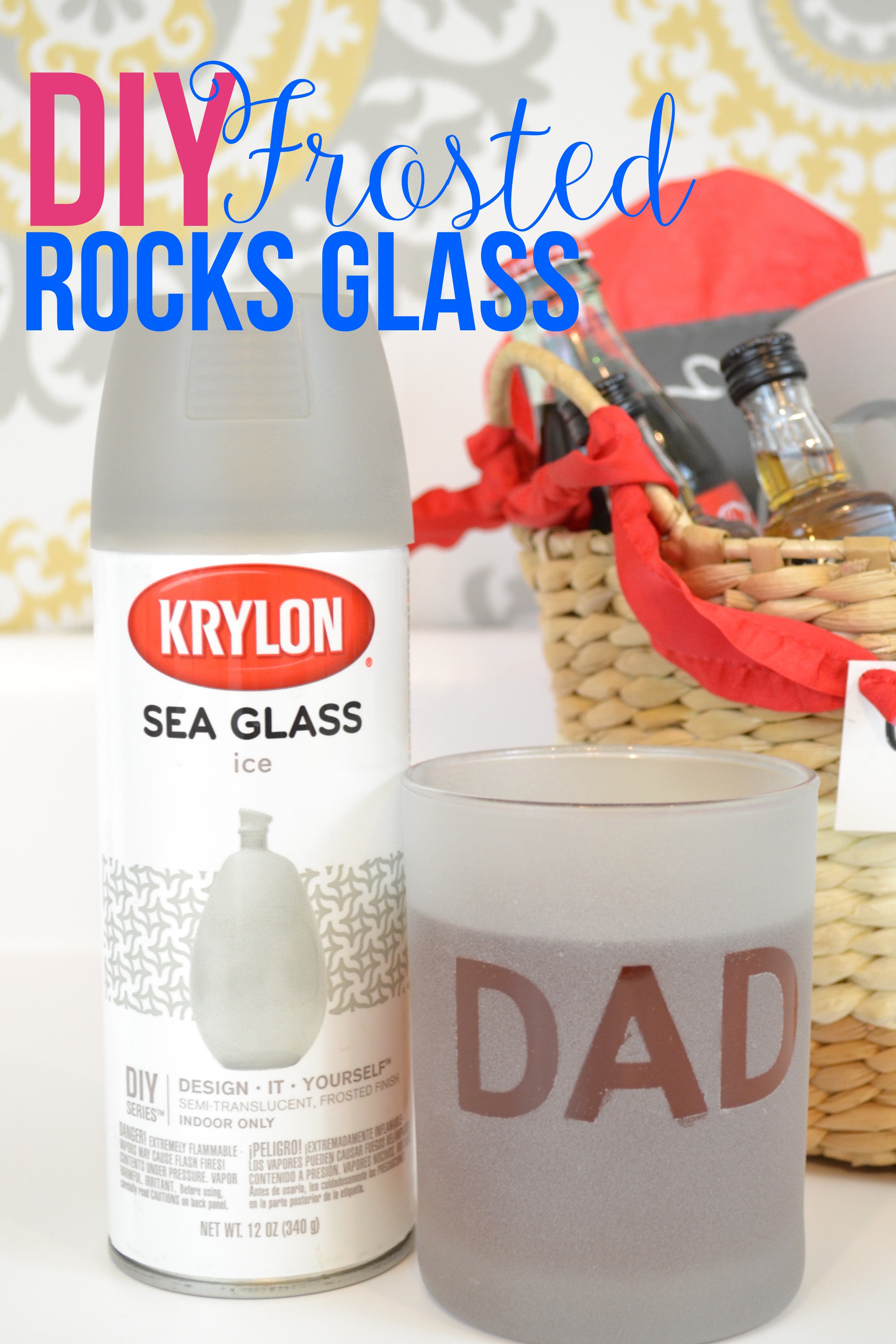Frosted Rocks Glass for Father's Day