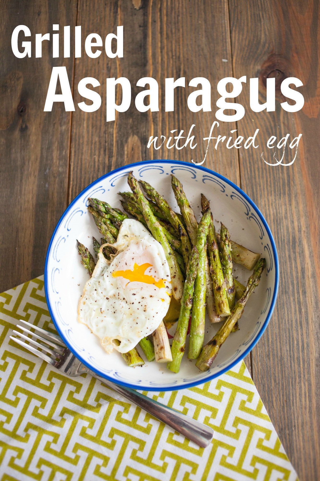 Grilled Asparagus with Fried Egg Salad