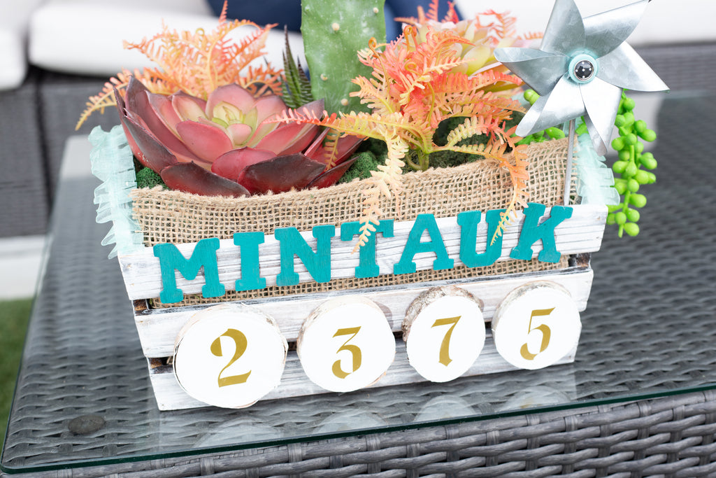 DIY House Number Planter