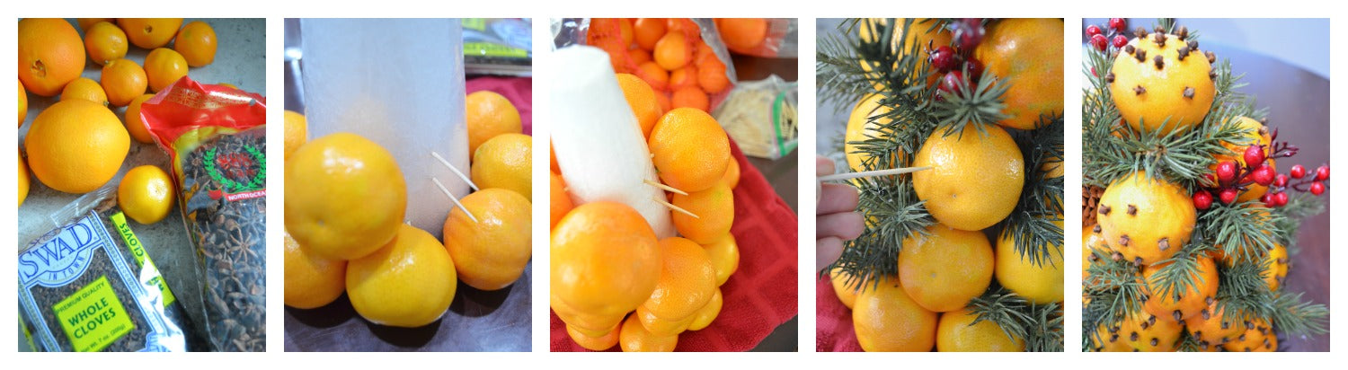 How To Make an Orange Pomander Tree
