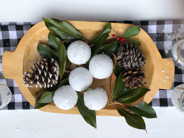 Textured Snowball Centerpiece