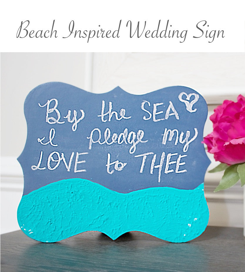 Beach Inspired Wedding Sign