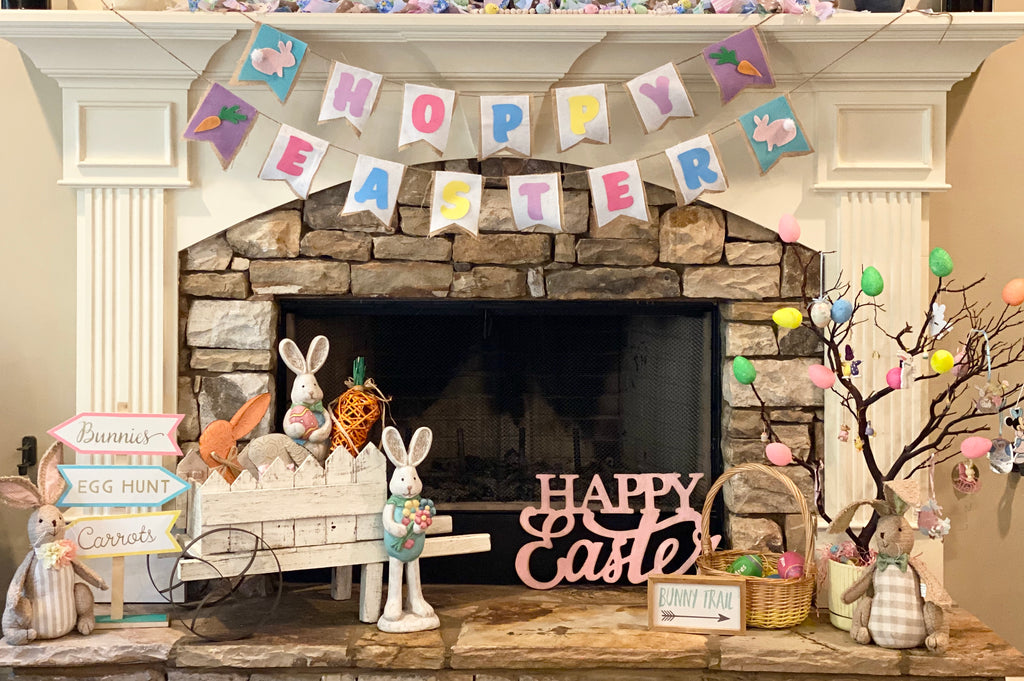 DIY Easter Fireplace Decorations