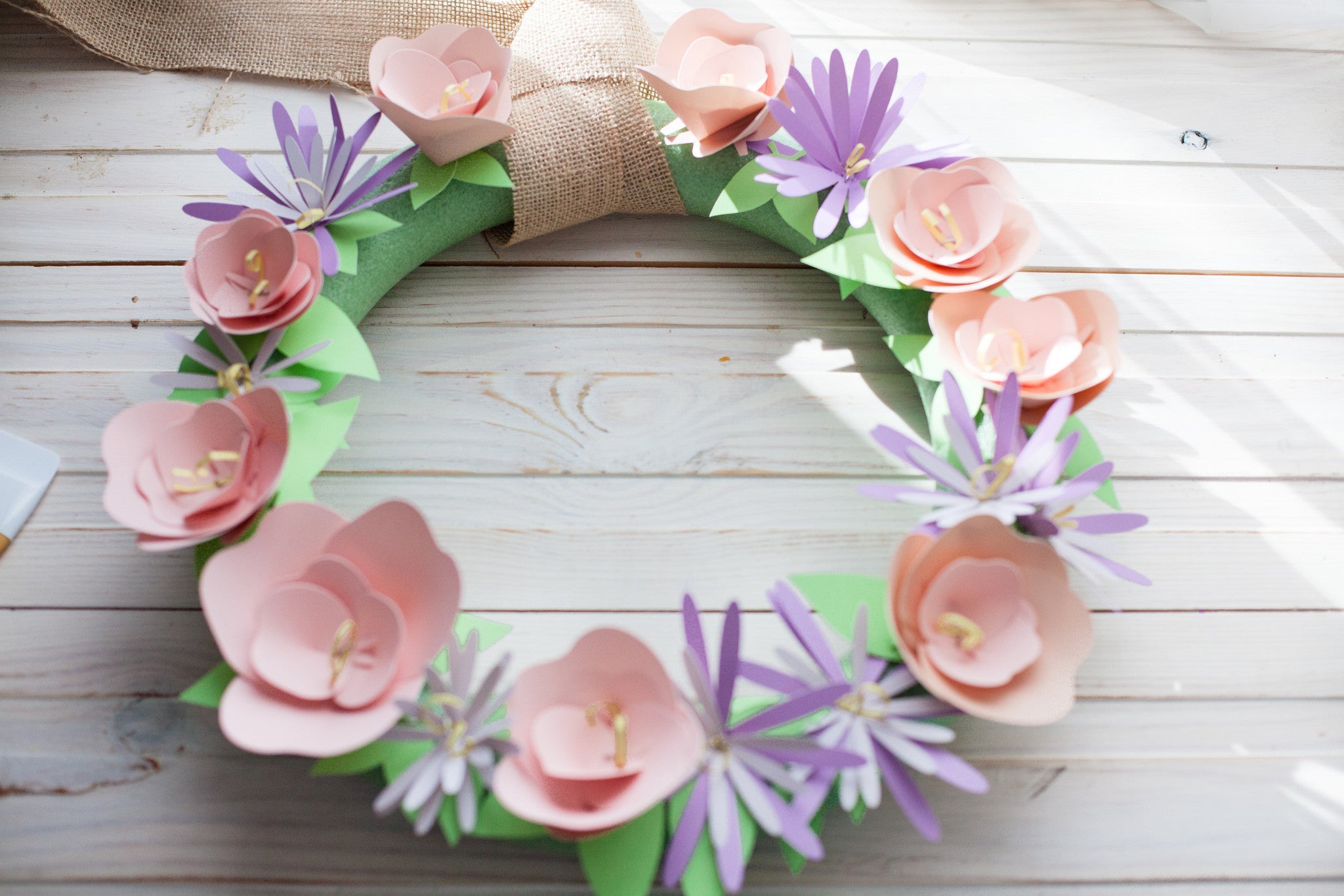 Paper Flower Wreath with Cricut