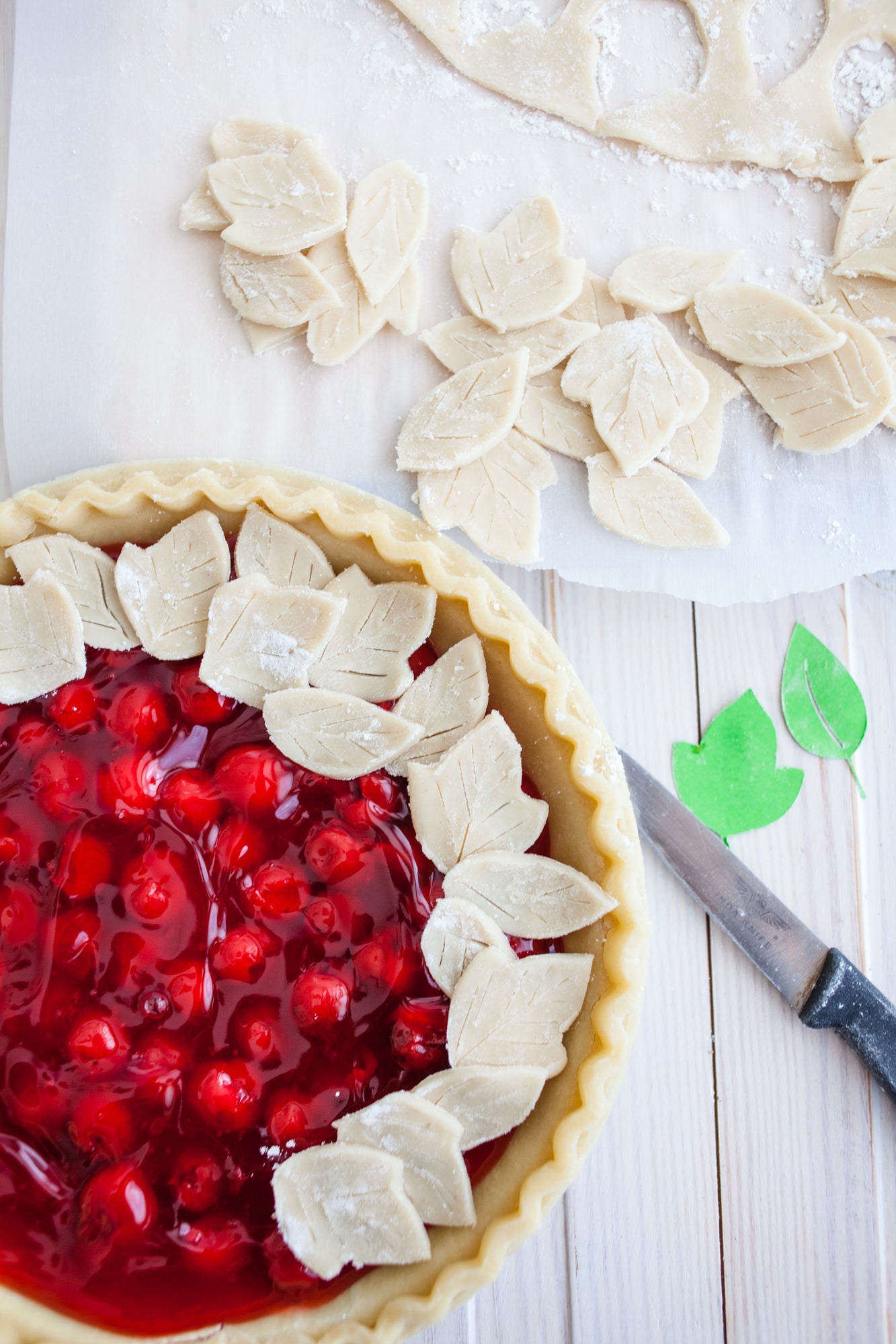 Leafy Cherry Pie