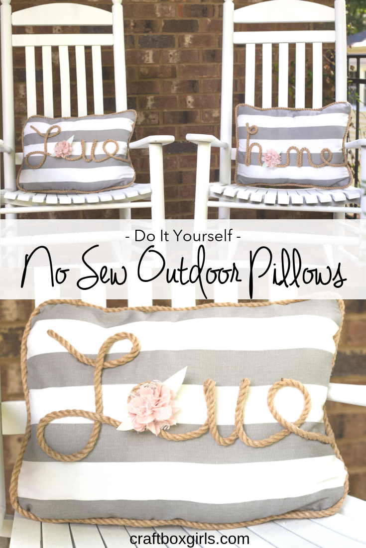 No Sew Outdoor Pillows