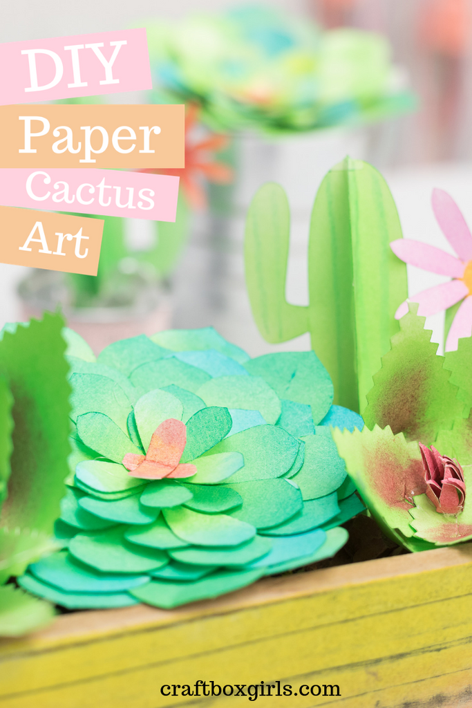 DIY Paper Cactus Craft using Marabu Art Crayons