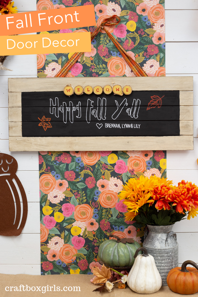 DIY Personalize Fall Front Door Sign - Testors Crafternoons