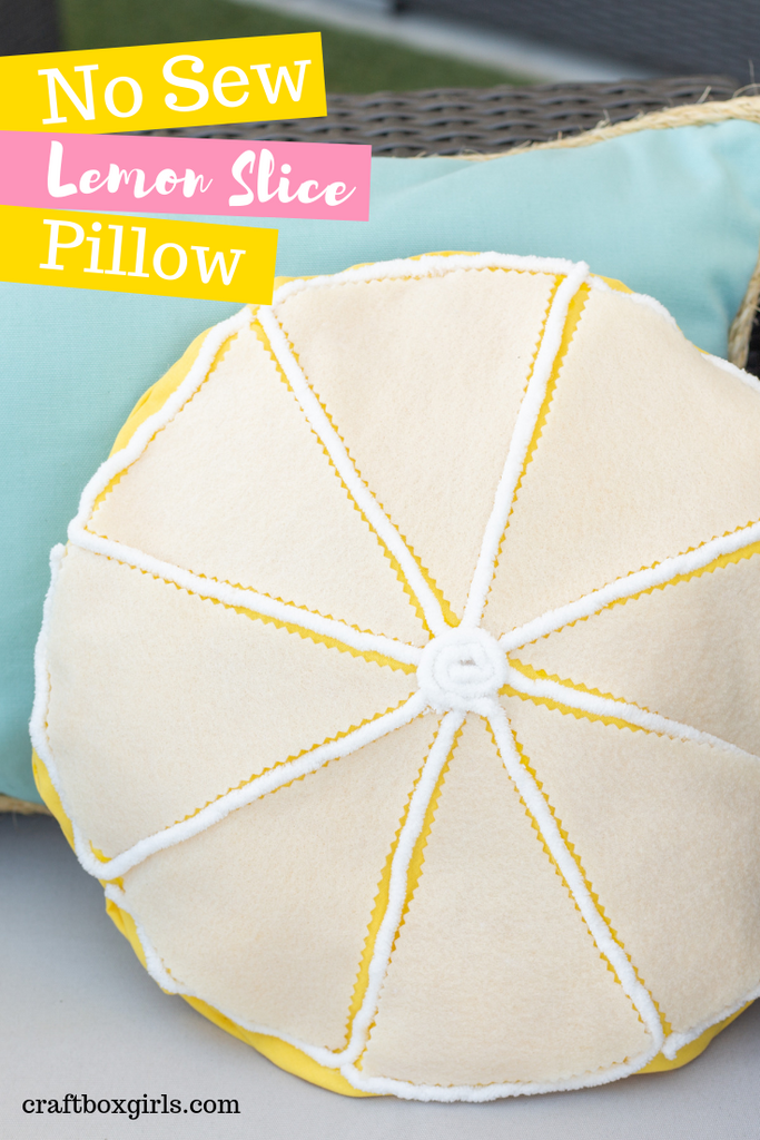 DIY No Sew Lemon Pillow 