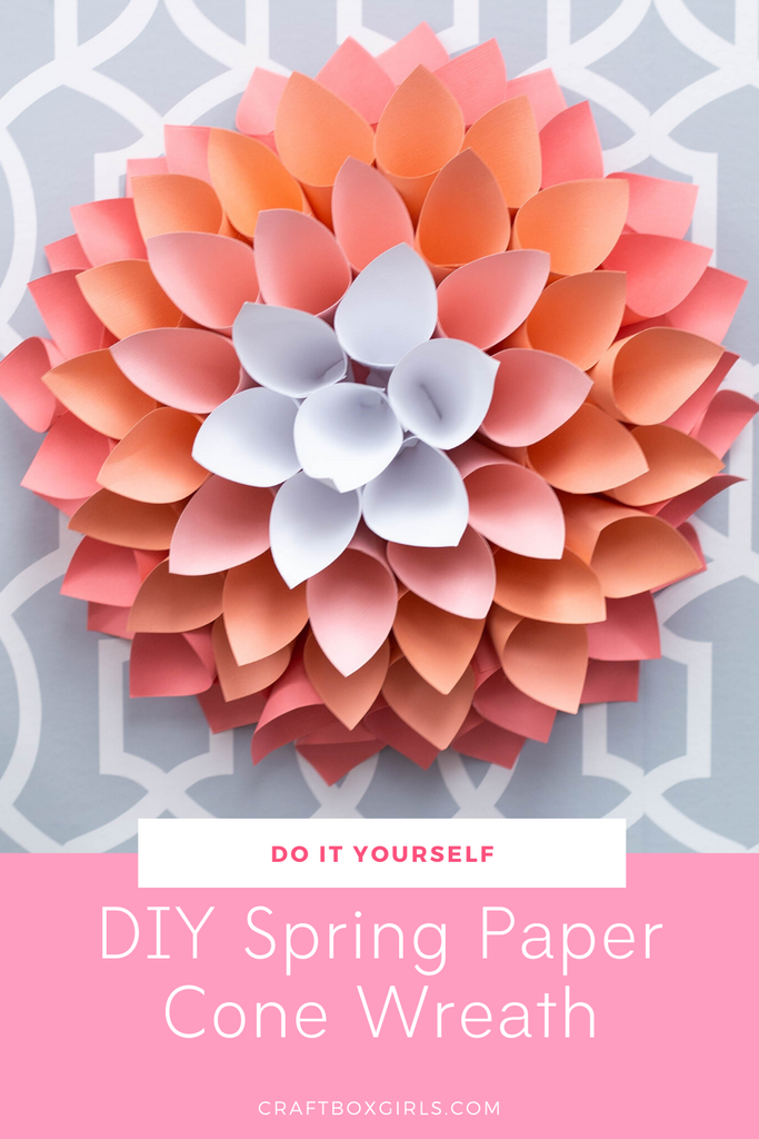 DIY Paper Cone Flower Wreath