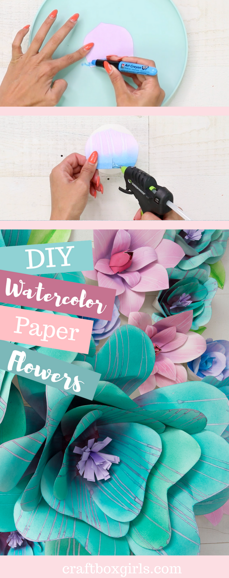 DIY Watercolor Paper Flowers