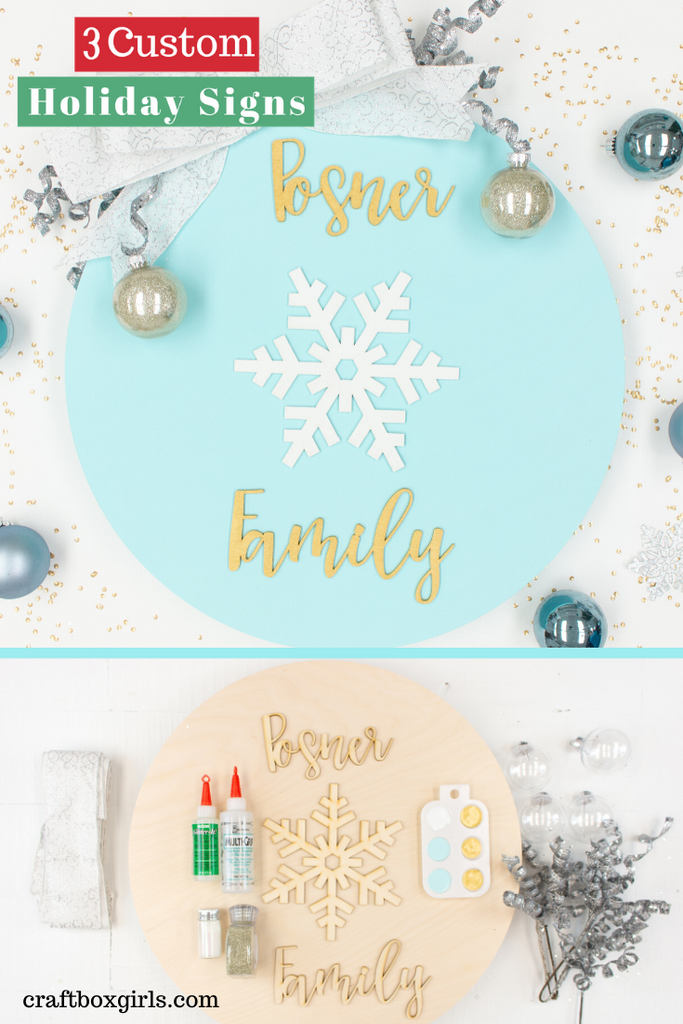 DIY Personalized Snowflake Sign