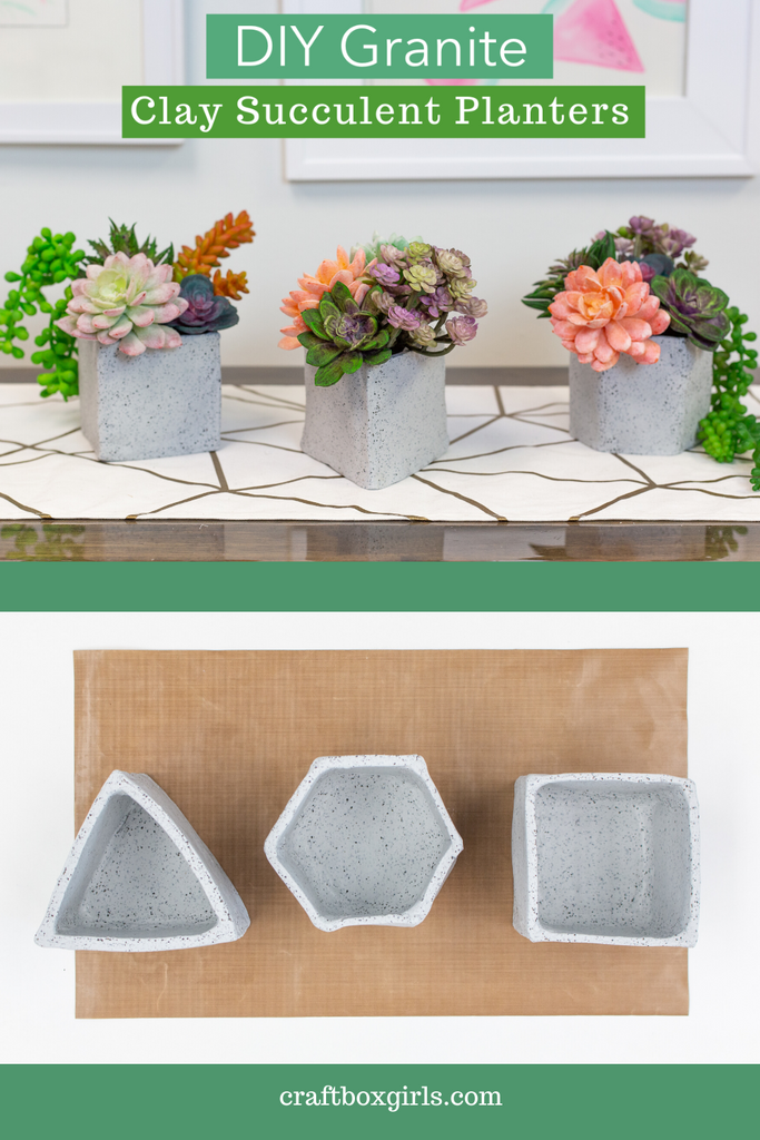 Sculpey DIY Granite Succulent Planter