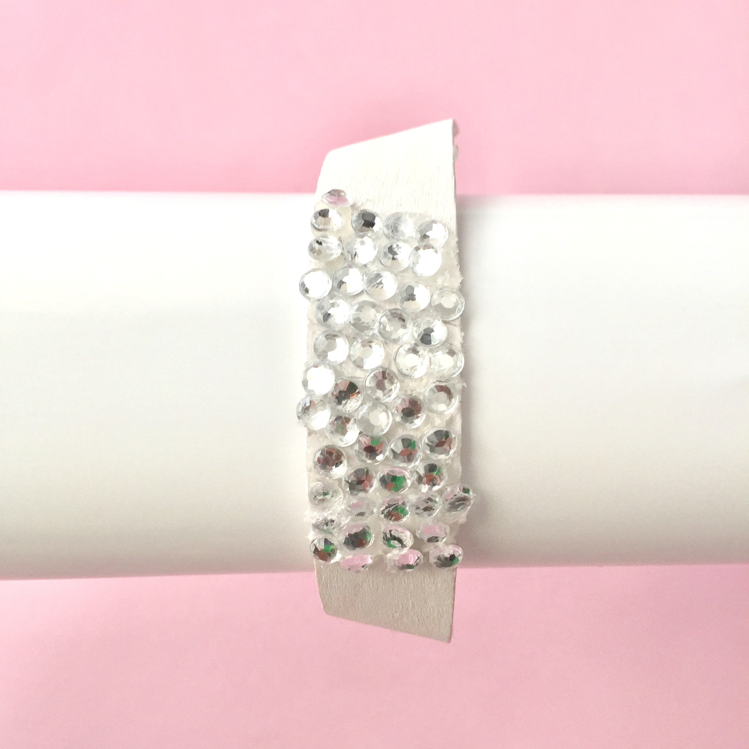 Bling with rhinestones for Popsicle Stick Bracelets