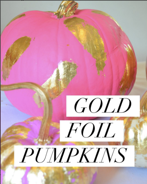 Gold Foil Pumpkins