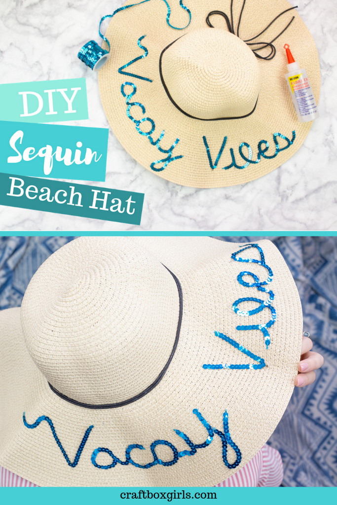 DIY Sequin Beach Hat 
