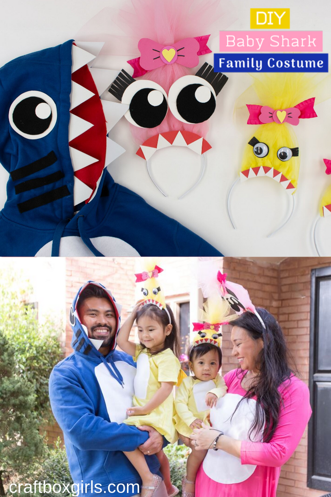 DIY Baby Shark Family Halloween Costumes