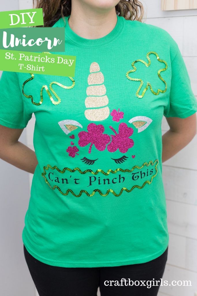 DIY St. Patrick's Day Unicorn T-shirt