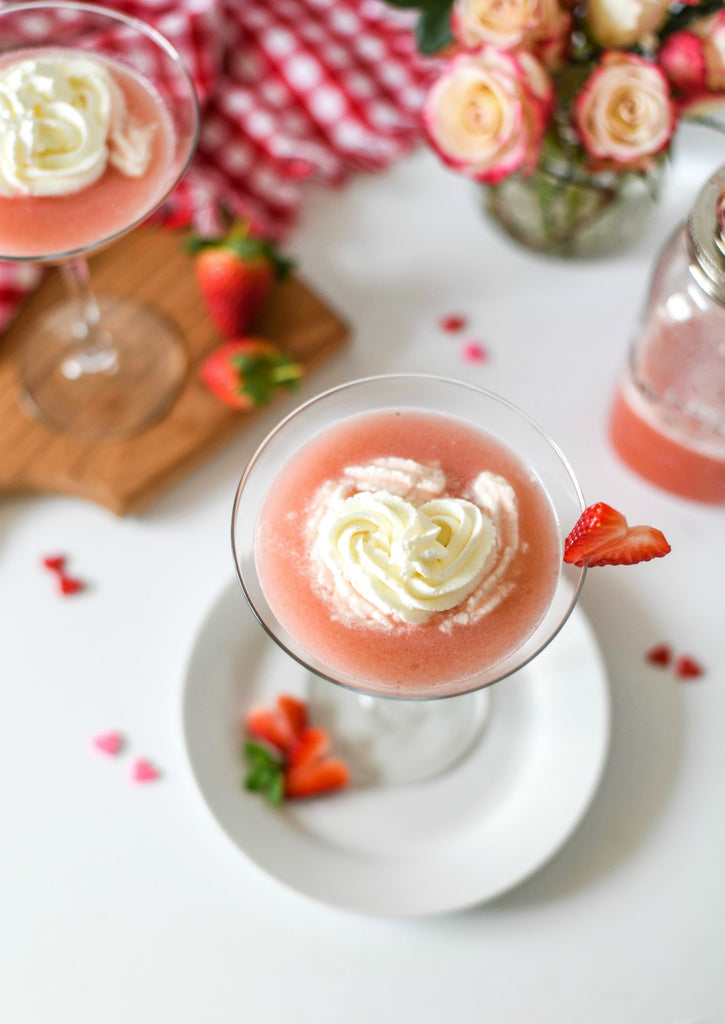 Valentine's Day Strawberries & Cream Martinis 