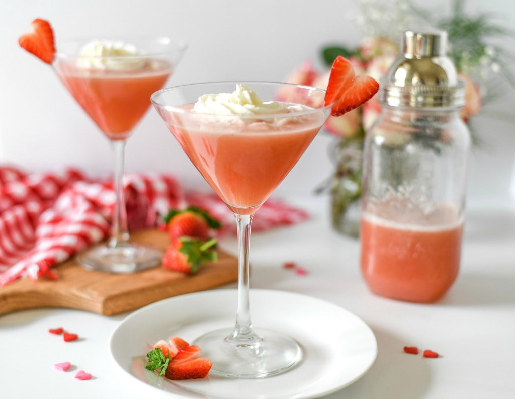 Valentine's Day Strawberries & Cream Martinis 