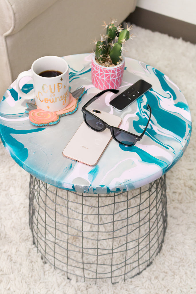 DIY Marbled Table