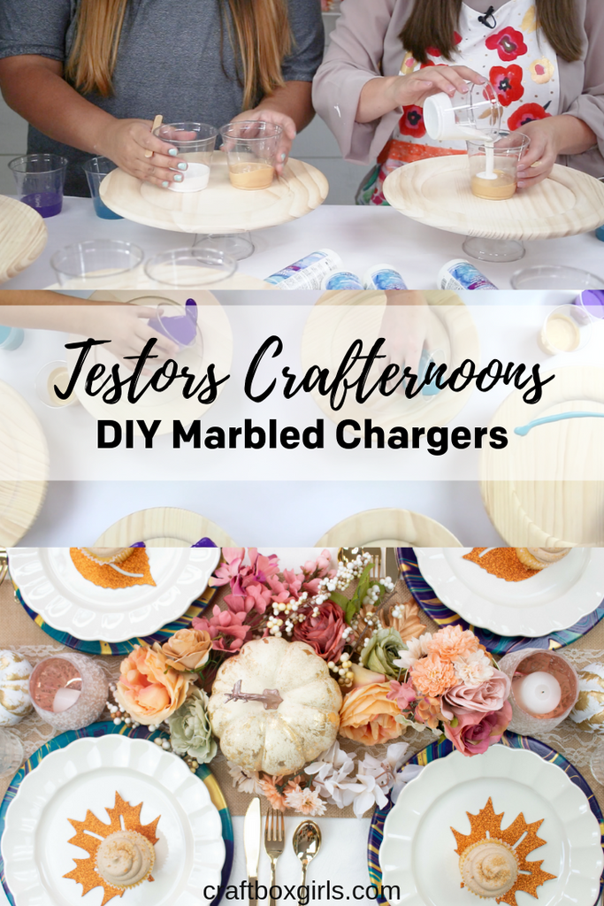 DIY Marbled Chargers