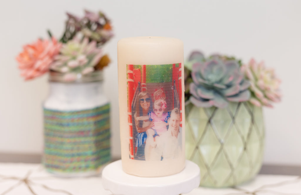 DIY Photo Transfer Candle