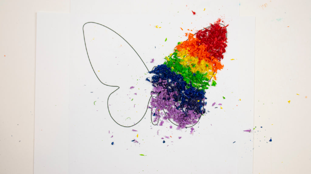 Crayola Crayon Shavings Butterfly Art