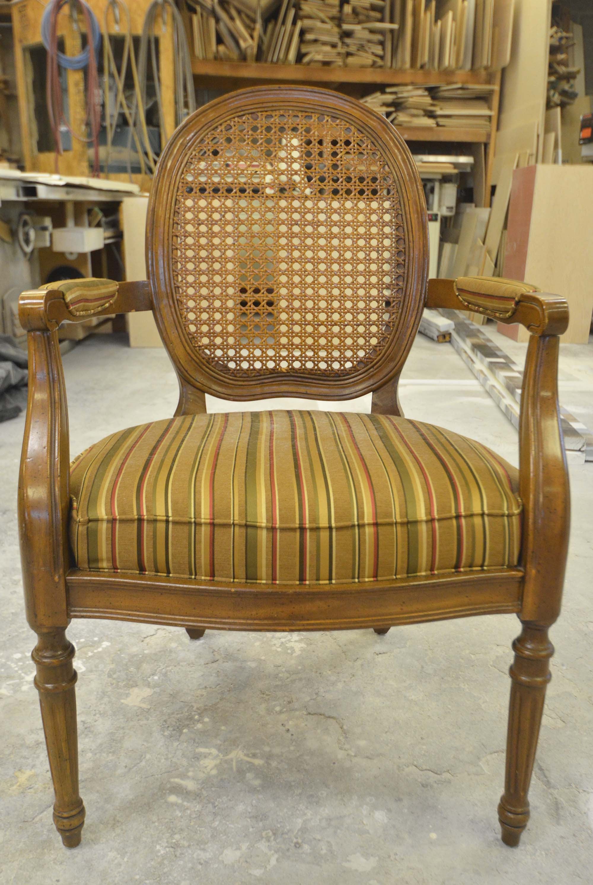 Modern Glam Cane Chair Redo