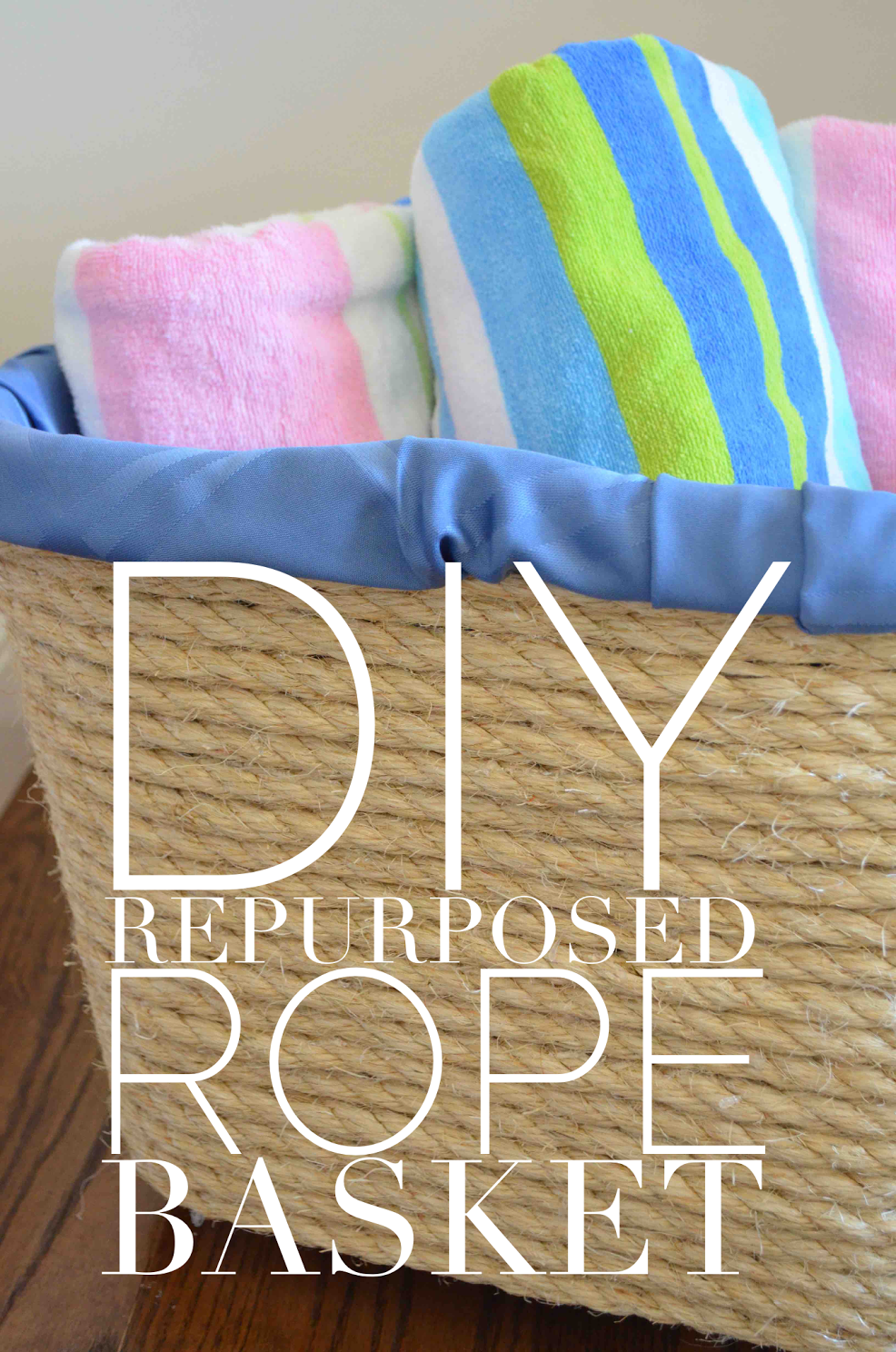 DIY Repurposed Rope Basket