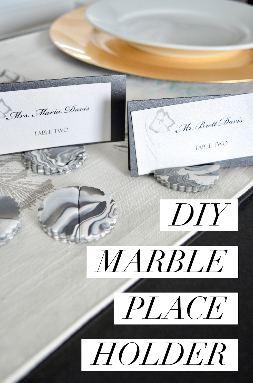 DIY Marble Place Holders
