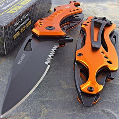 TAC FORCE 8" OUTDOOR ASSISTED OPEN EMT RESCUE CAMPING FOLDING POCKET KNIFE BLADE (TF-705EMS) - BEST OUTDOOR CAMPING POCKET KNIVES