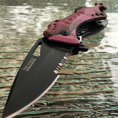 TAC FORCE TF-705PC 8" PURPLE GENTLEMAN'S SPRING ASSISTED FOLDING KNIFE - BEST OUTDOOR CAMPING POCKET KNIVES