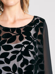 Ivy tunic black devore