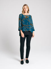 Shea Top Topiary Print