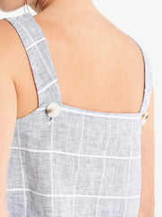 Eltham top linen check