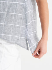 Eltham top linen check